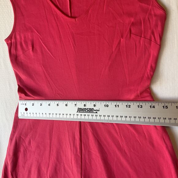 New York & Company Women Dress S Pink Fit Flare Sleeveless Knee Length Stretchy - Picture 6 of 11